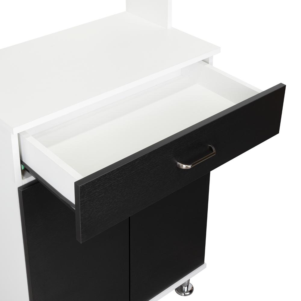 Alacena Huzy, Blanco y Wengue, con Amplia Capacidad de Almacenamiento