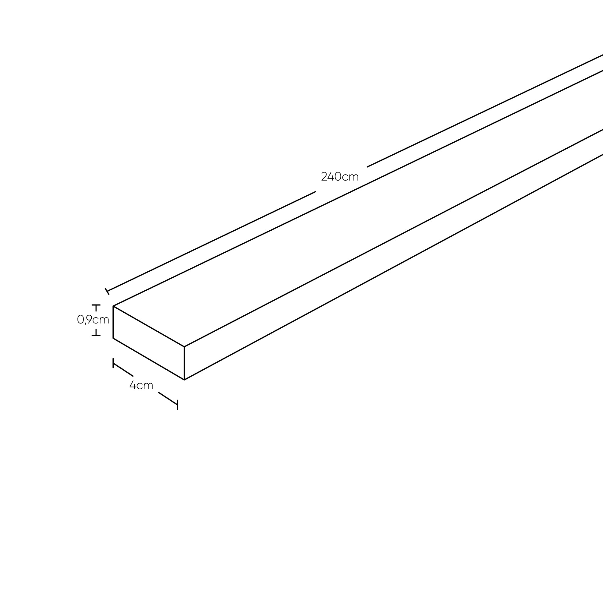 Kit Tapa Luz Nacar 0.9x4x240 cm