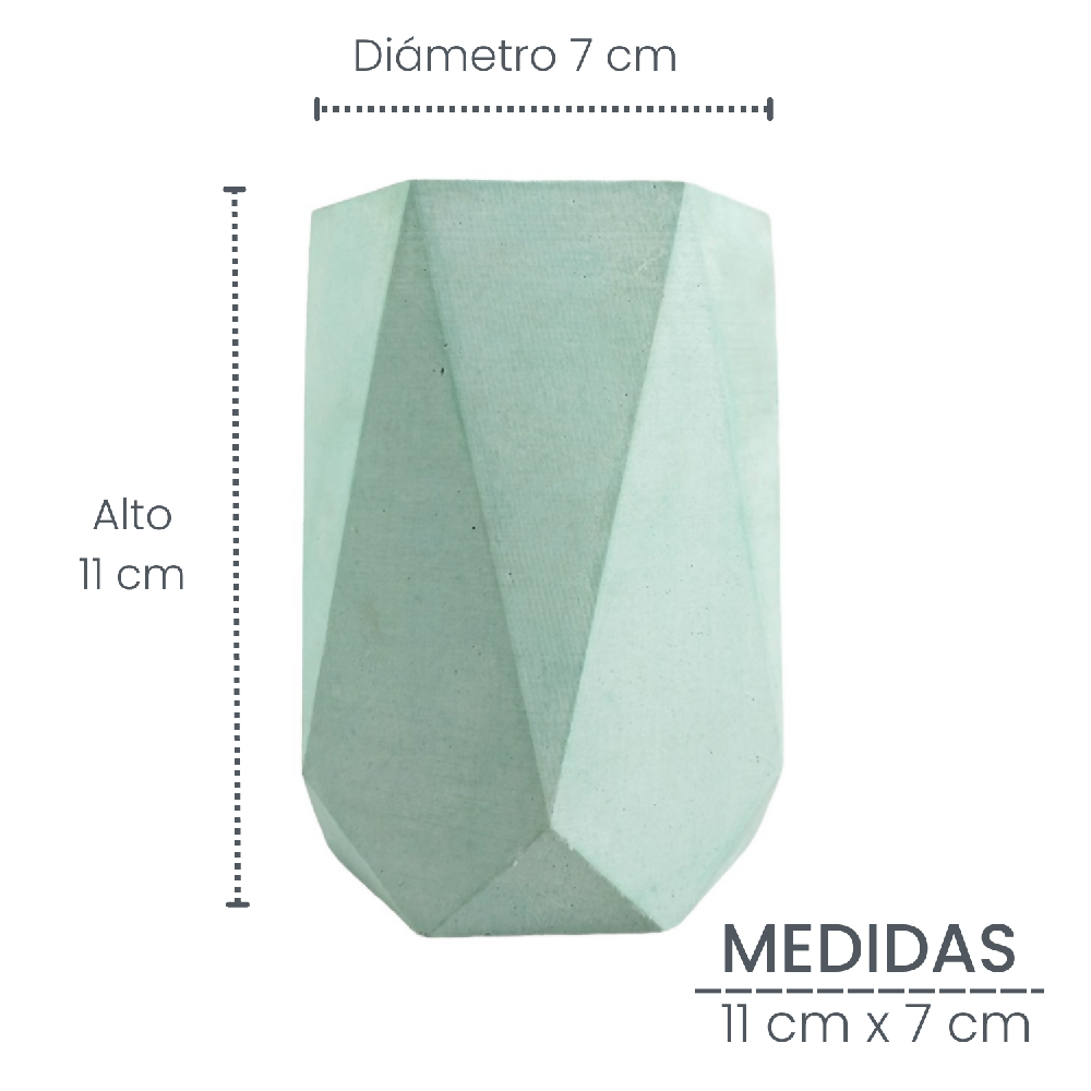 florero jarrón en cemento color  menta de concreto tienda online de materas y decoración_06