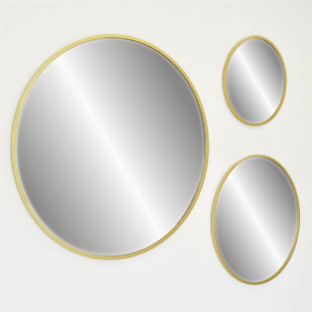 Espejos de pared set x 3 - mdf - planet dorado