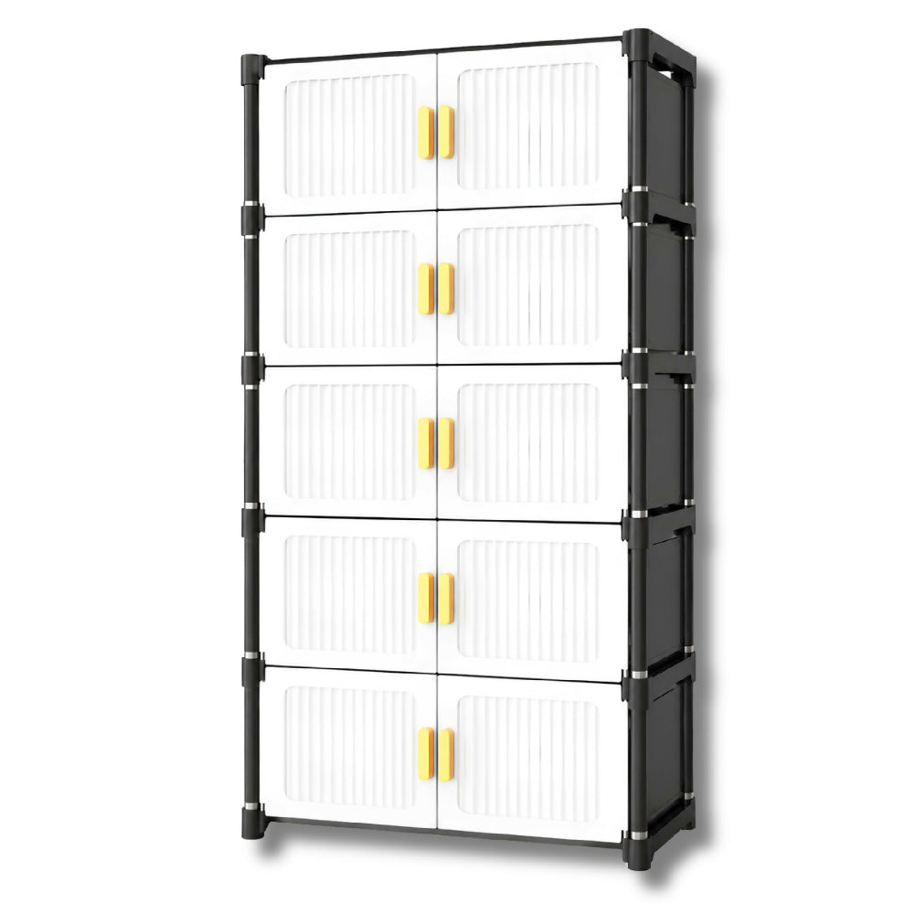 Mueble Organizador 5 Niveles Multiusos Tipo Armario Con Puertas Y Manijas TD-94-2