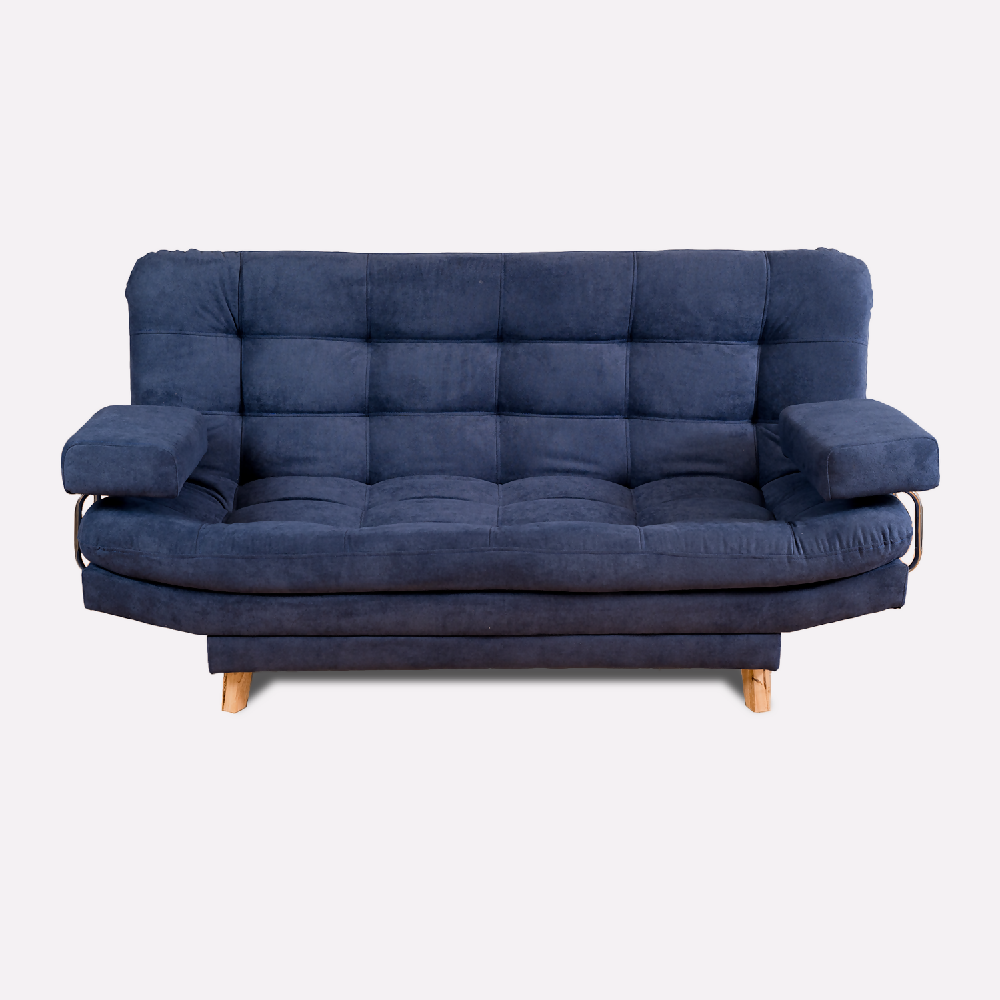 Sofá Cama Valencia Azul + Puff