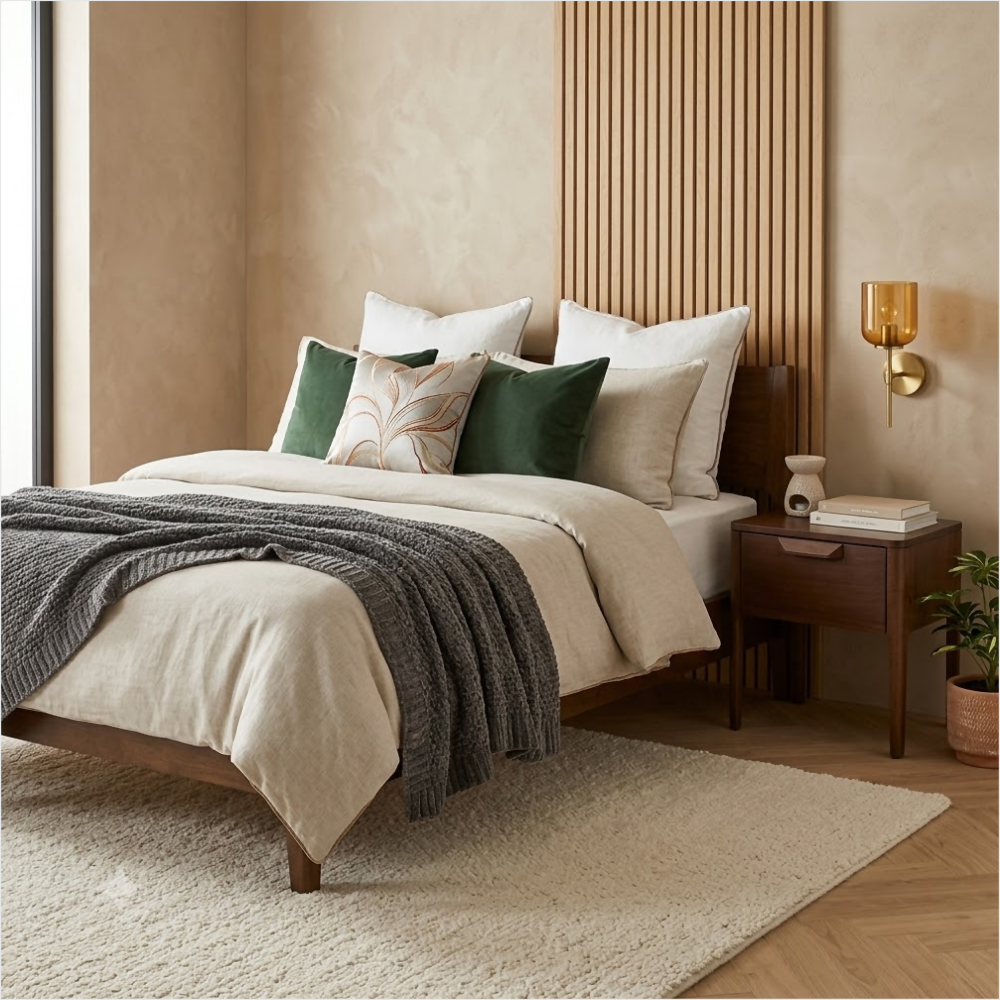 Cama Slim elaborada en madera de Achapo