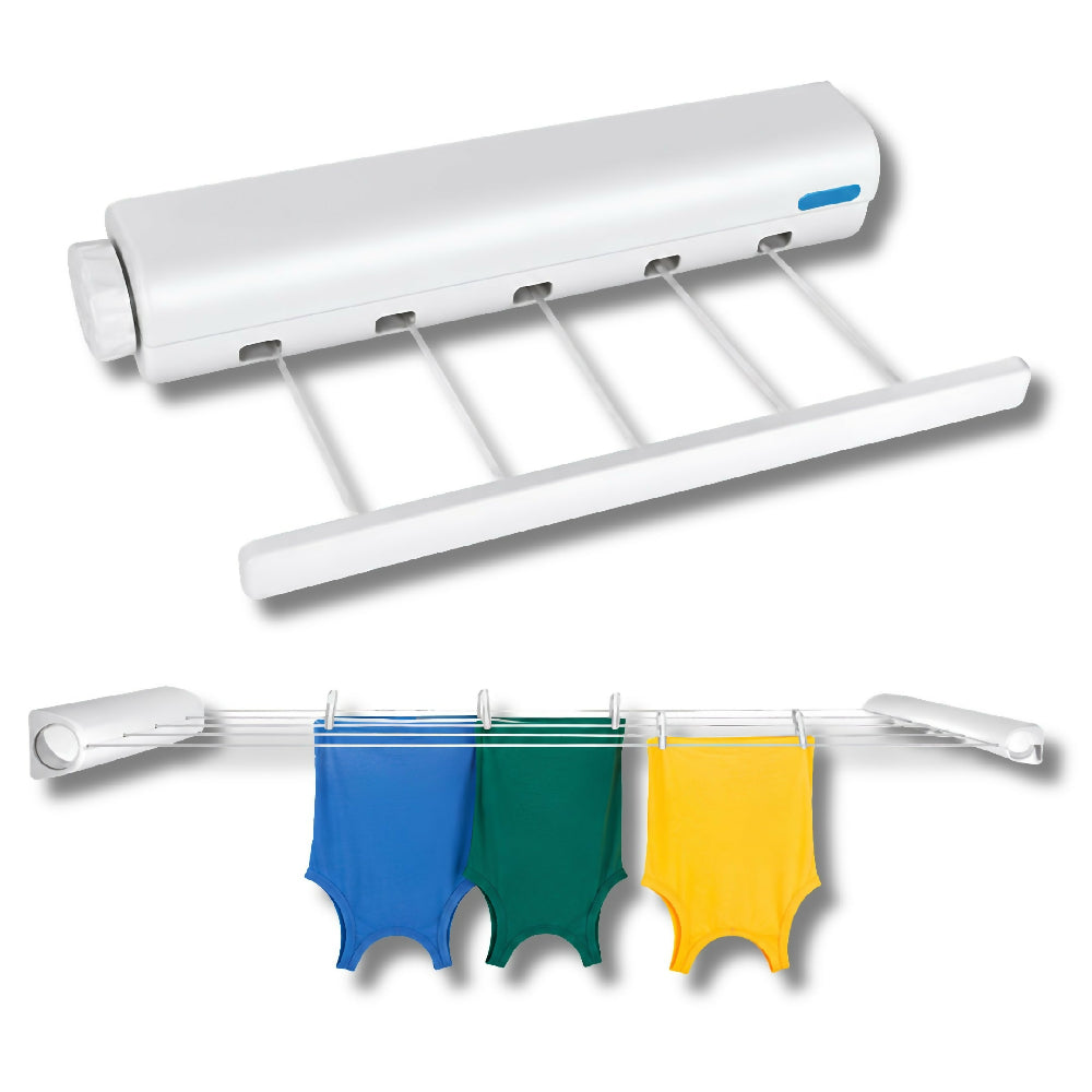 Colgador Tendedor De Ropa De Pared Con 5 Cuerdas Extensibles Hasta 3.2 Metros