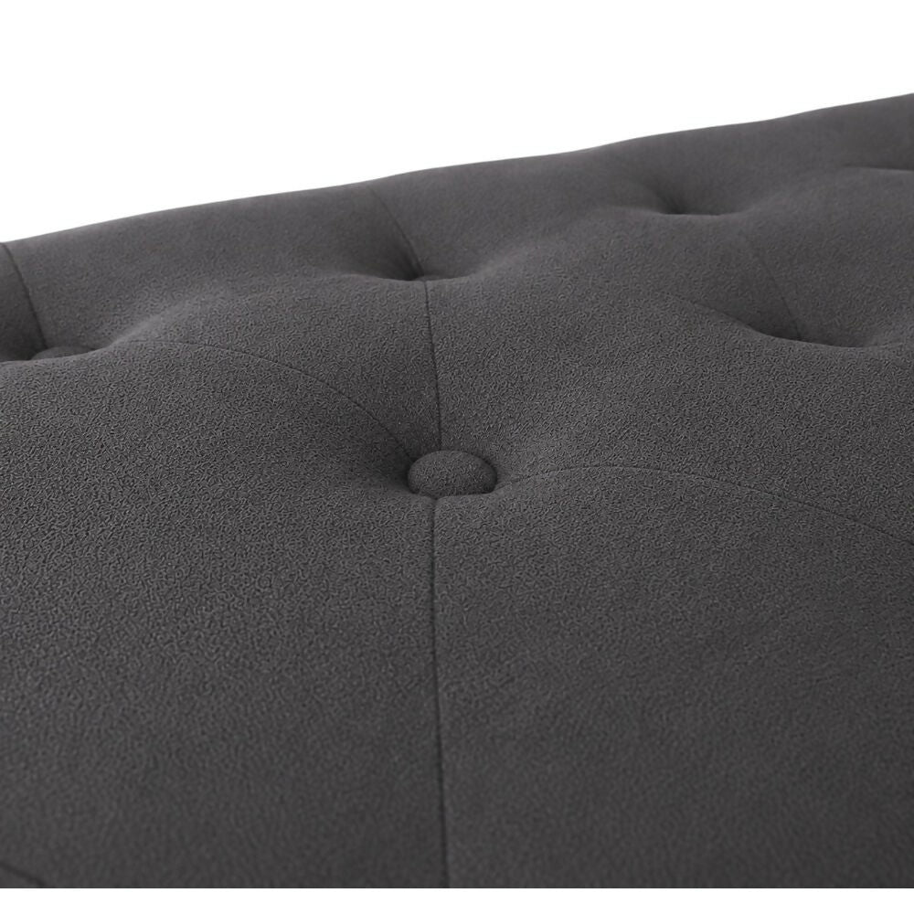 Puff Zapatero Doble Nivel 100x50x50 Dark Grey Tela