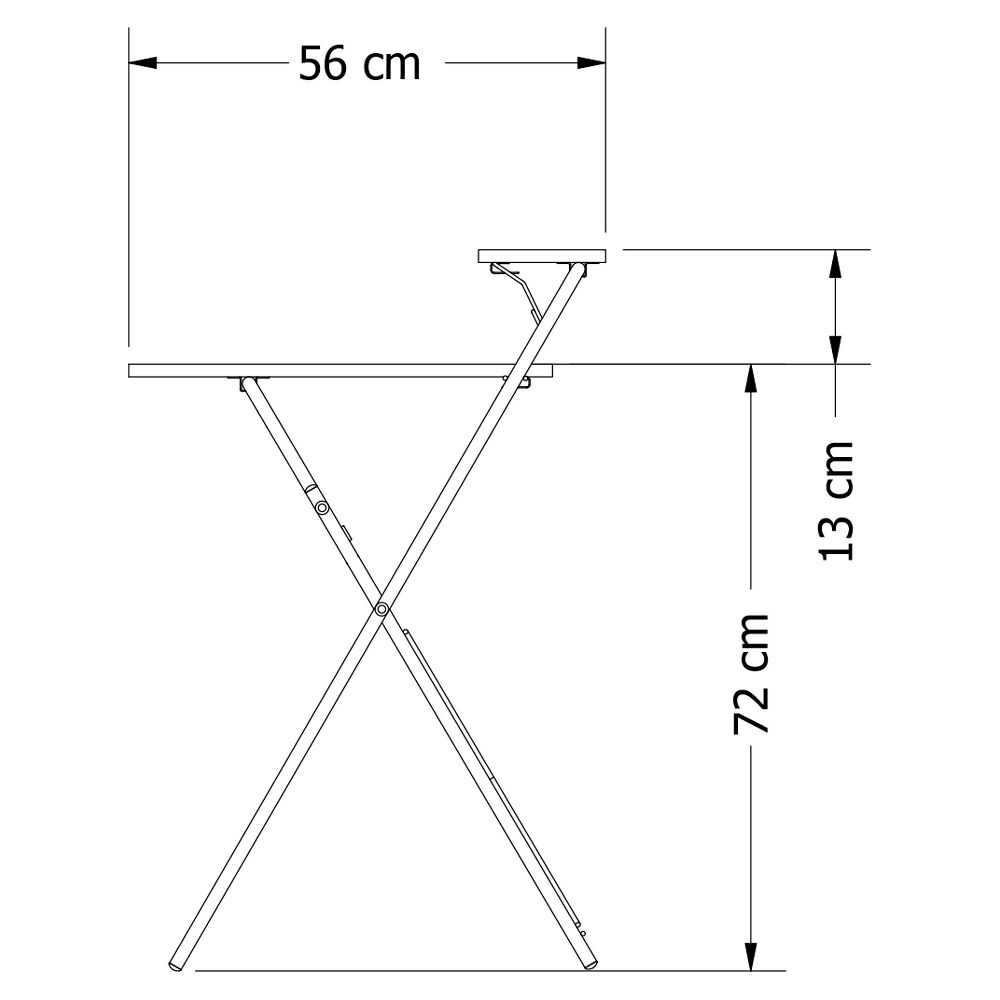Escritorio plegable en madera con estructura en acero pintado negro