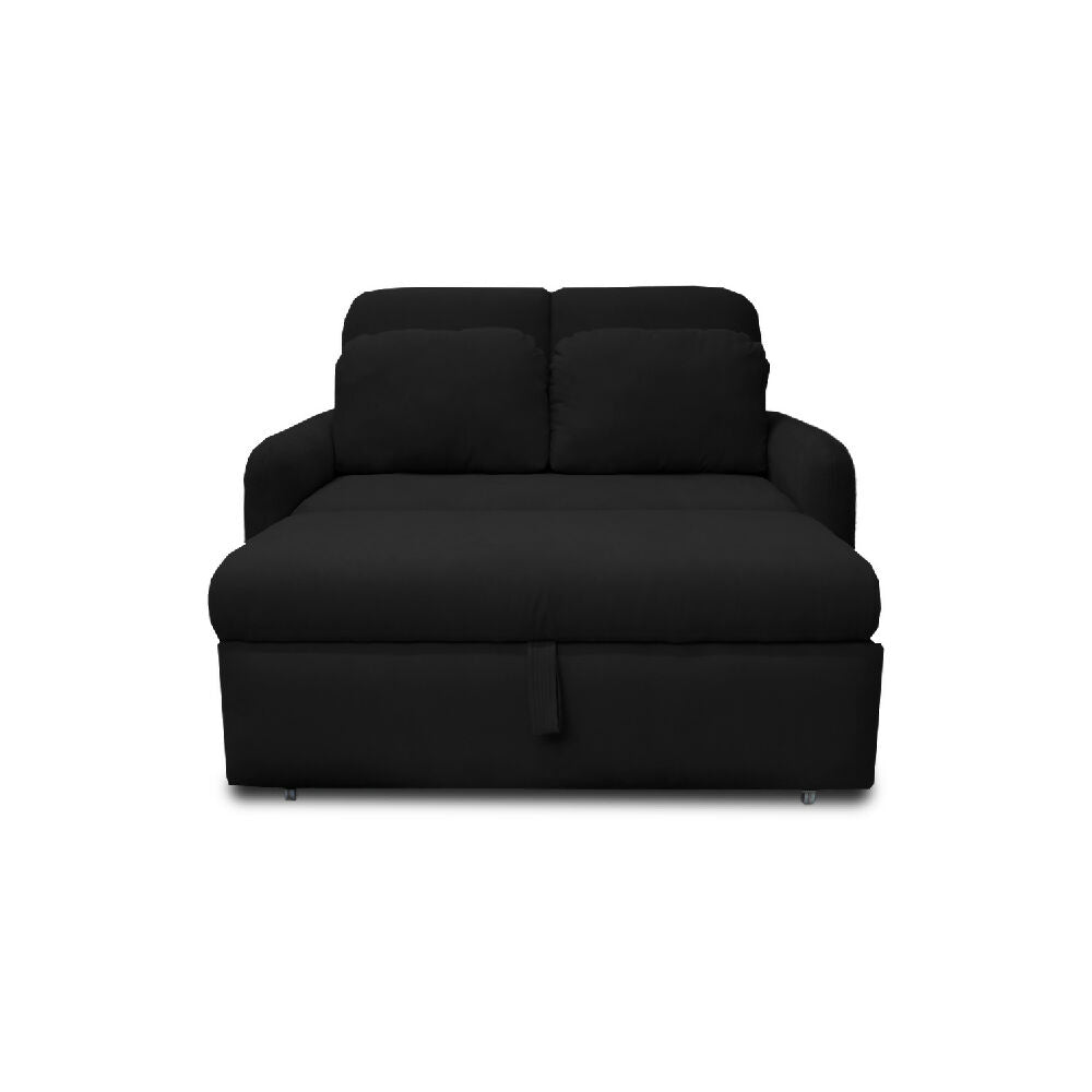 Sofacama Nube Multifuncional Carrito Reclinable Negro + Cojines