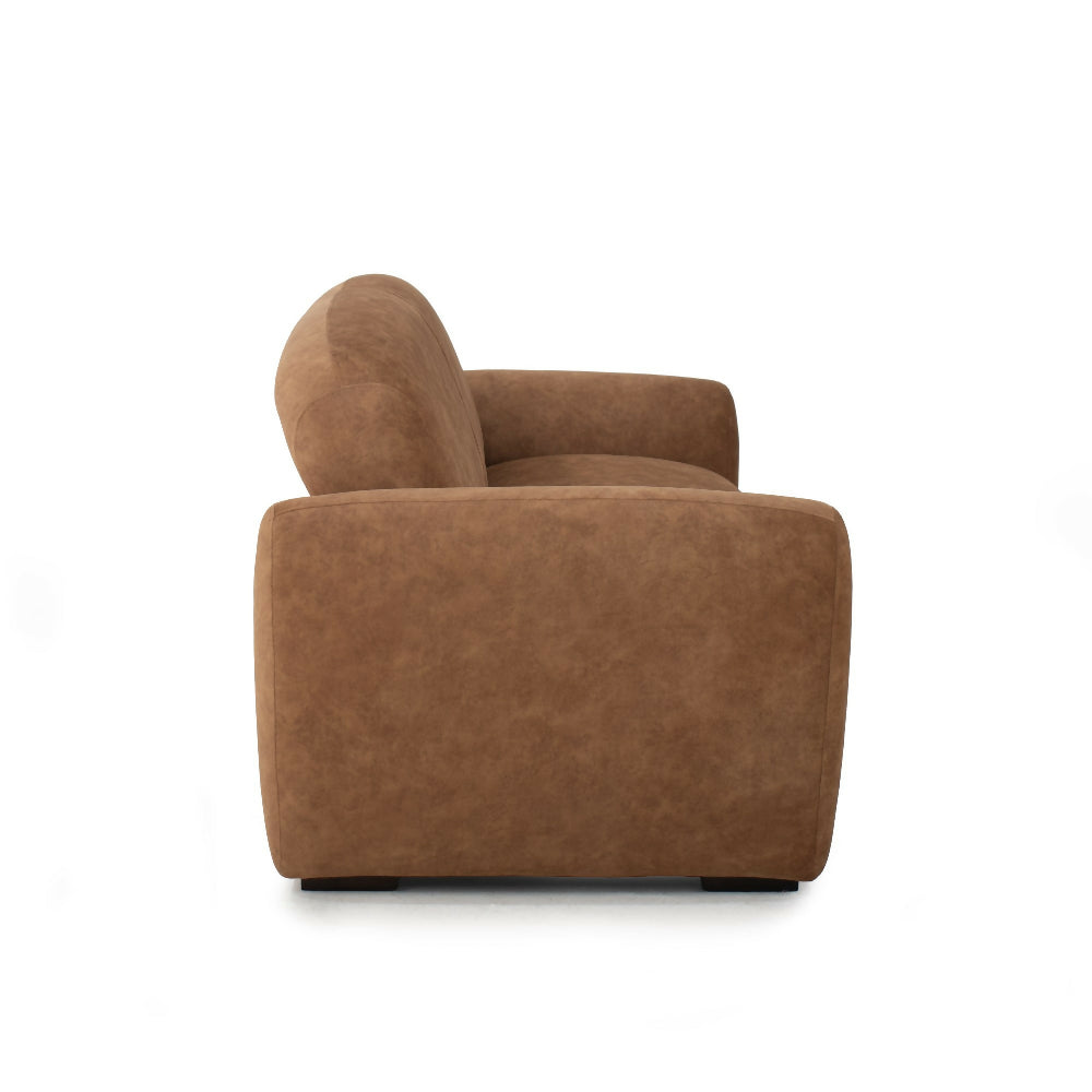 Sofa Auren 2 Puestos 185x88x83 cm Con Apoya Brazos Tela Miel
