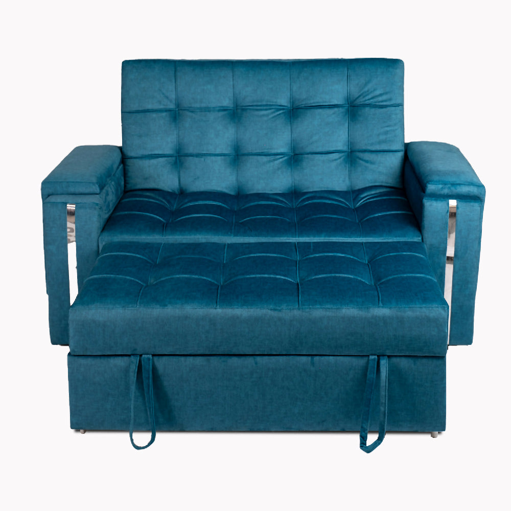 Sofá Cama 2 Puestos Azul Cordoba