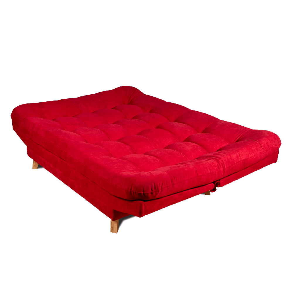 Sofá Cama Valencia Rojo 3 Puestos