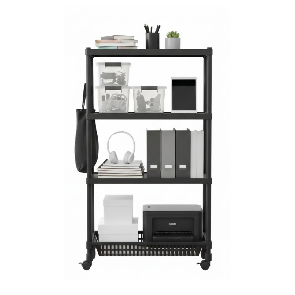 Estante Organizador 4 Niveles Con Ruedas Multiusos YH6710-4C – Estantería Móvil Para Cocina, Baño Y Hogar