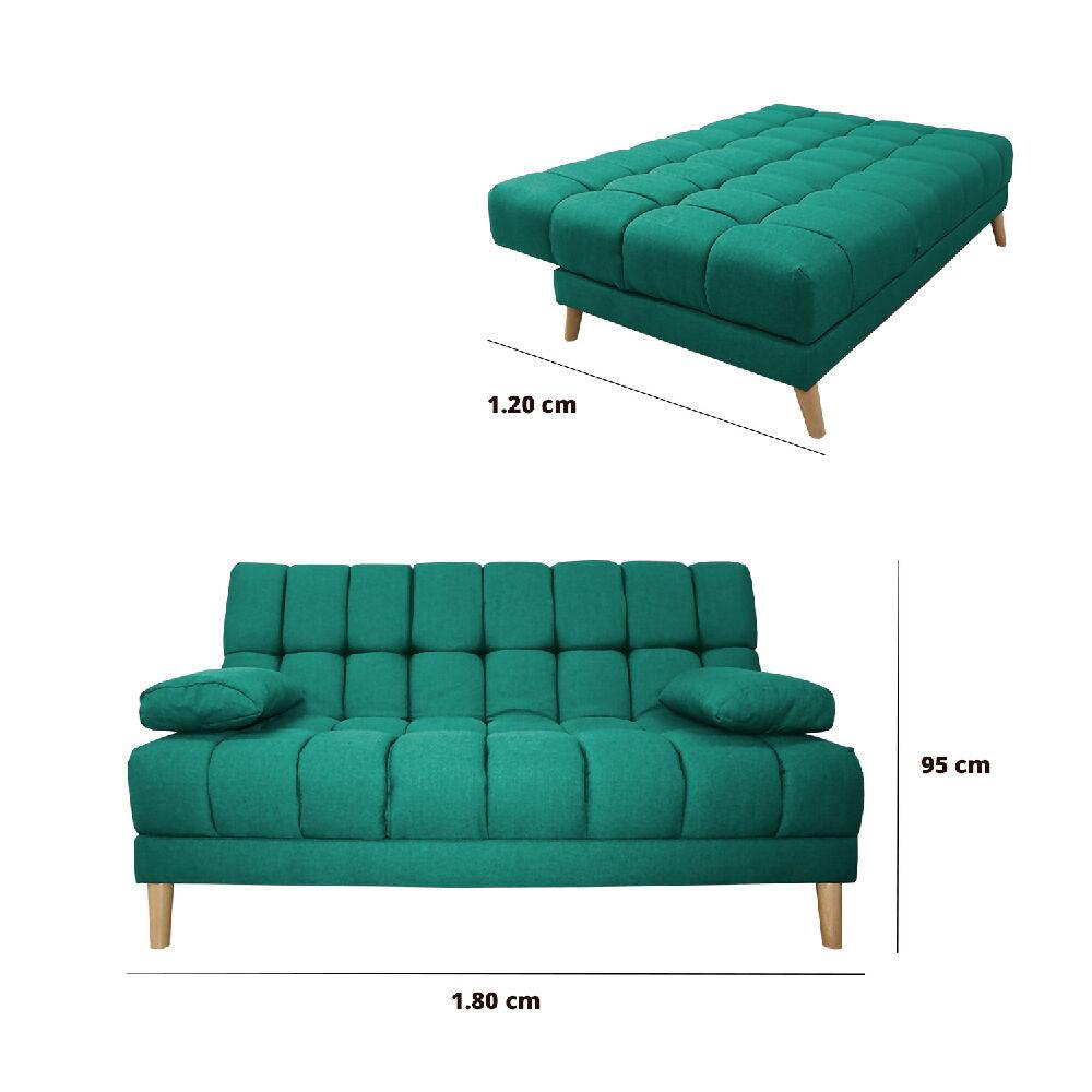 Sofacama Baumann 5 Posiciones Verde