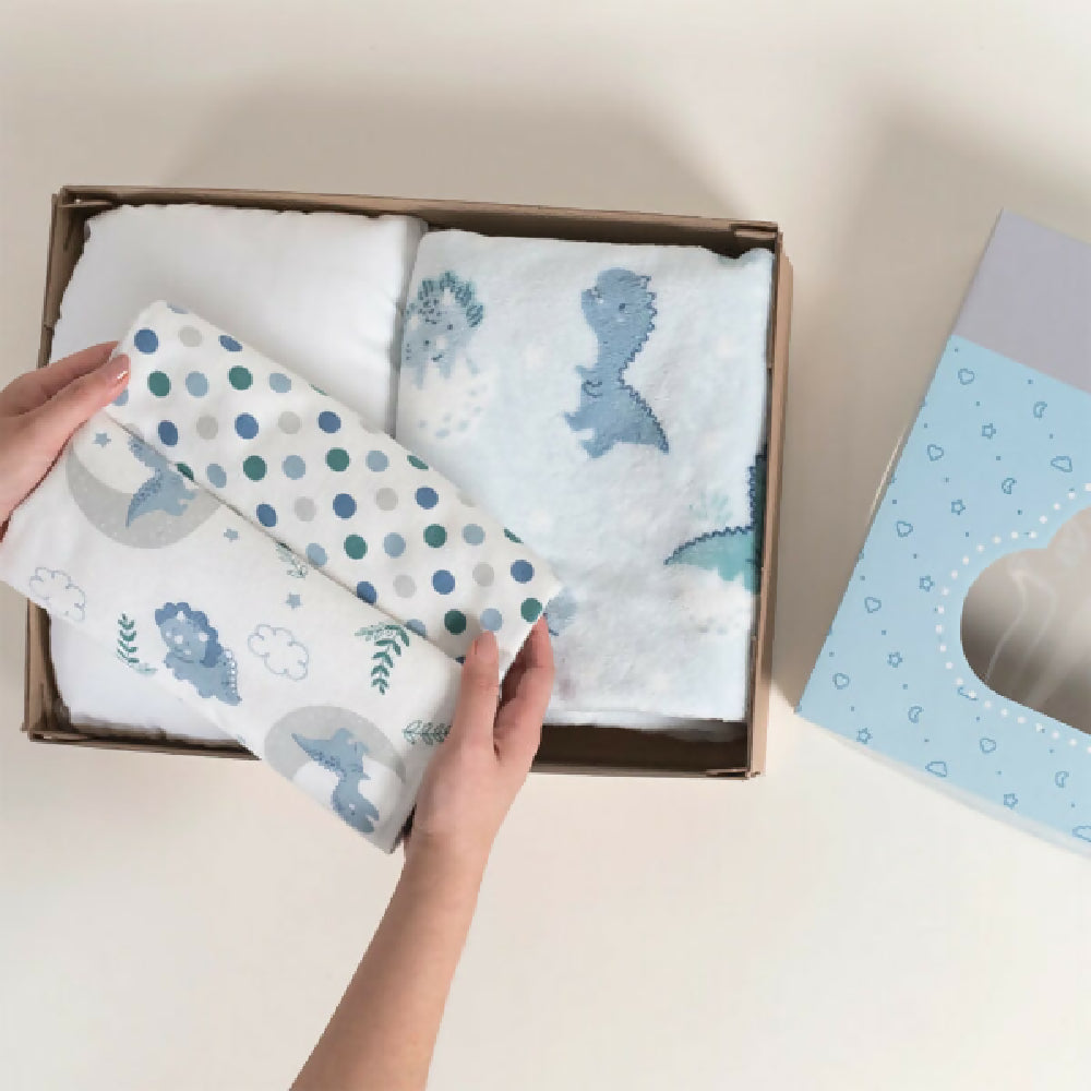 87957-1 Kit para Regalo de Bebé Rex, Incluye Cobertor, Sabanitas y Almohada - Envío Gratis