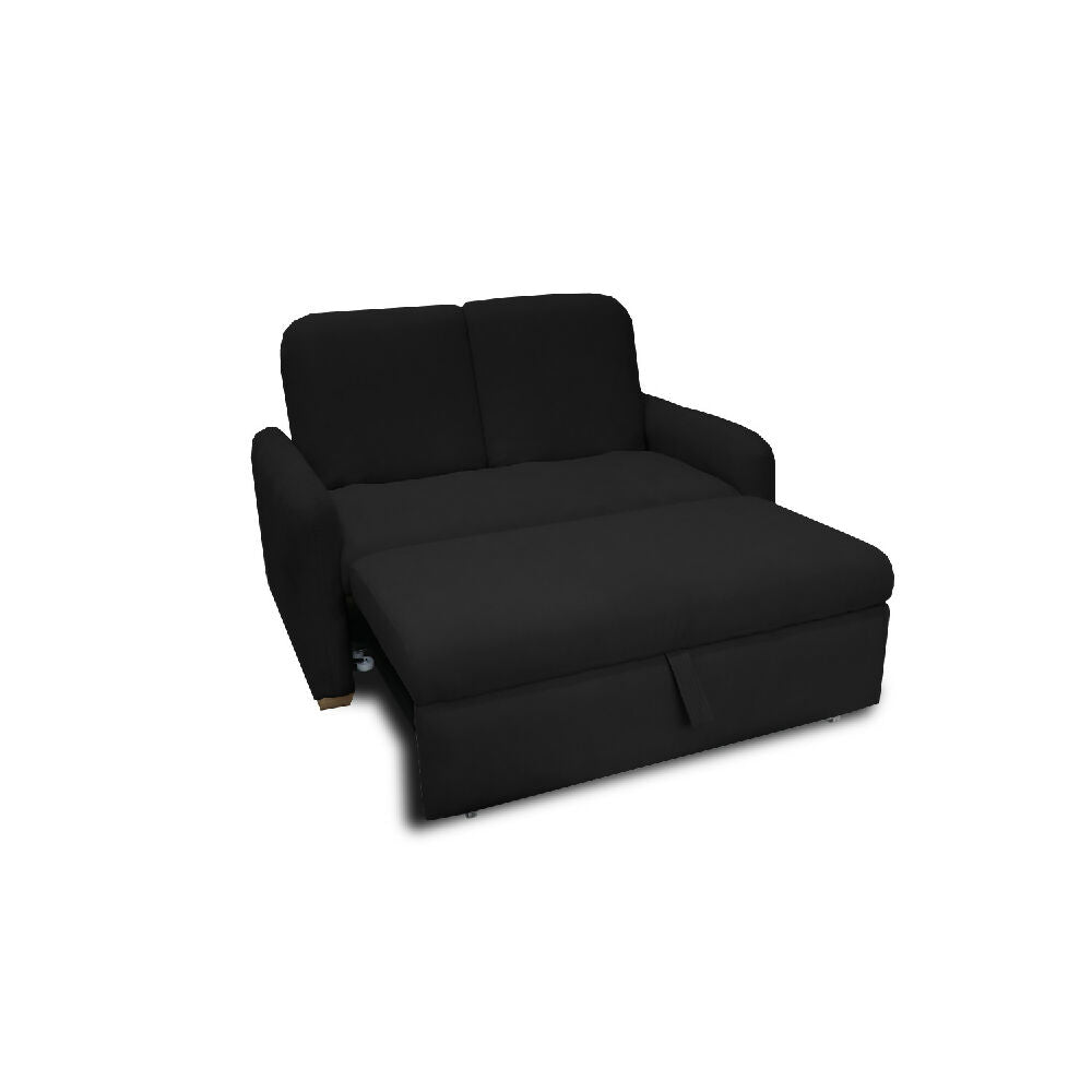 Sofacama Nube Multifuncional Carrito Reclinable Negro + Cojines
