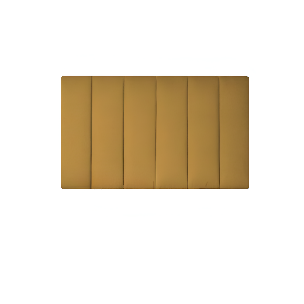 Cabecero Doble 140x60 Modulos Verticales Mostaza Tela