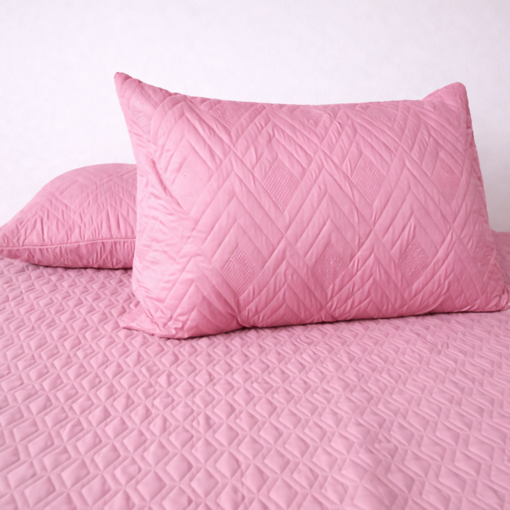 Protector almohada acolchado 45x65cm rosado Set x2