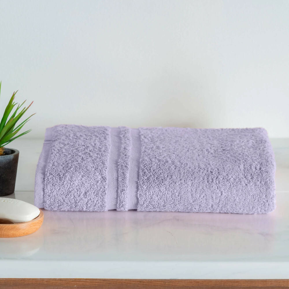 Toalla de Baño Caribe, en Algodón 100%, Lila, de 90 x 170 cm