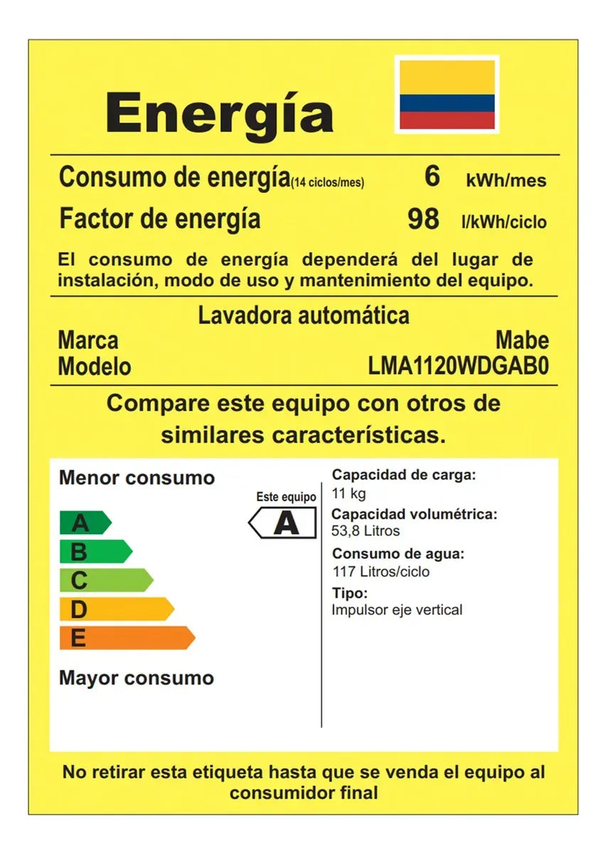 Lavadora Aqua Saver Green Automática 11 Kg Diamond Gray Mabe