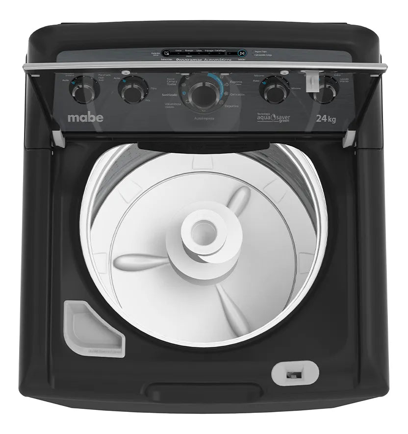Lavadora Mabe Carga Superior 24 Kilos, Negro