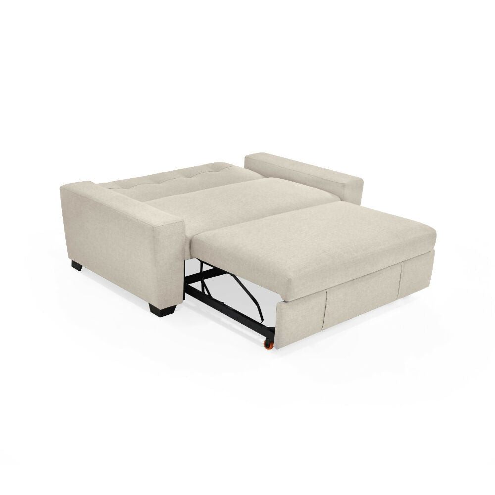 Sofa Cama 2 Puestos Hamburgo 160x87x86 Tela Beige