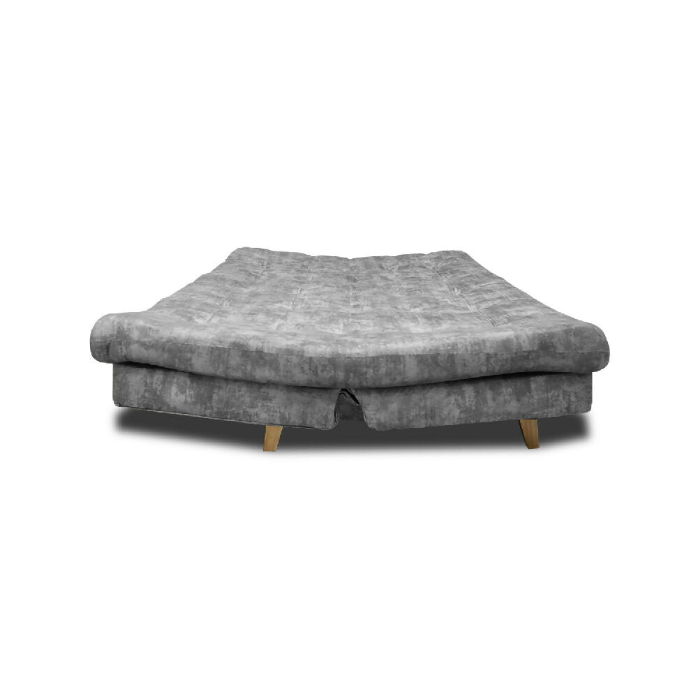 Sofá Cama Kuster Clic Clac 3 Posiciones Tela Amigable Con Mascotas 185X90X80 Gris