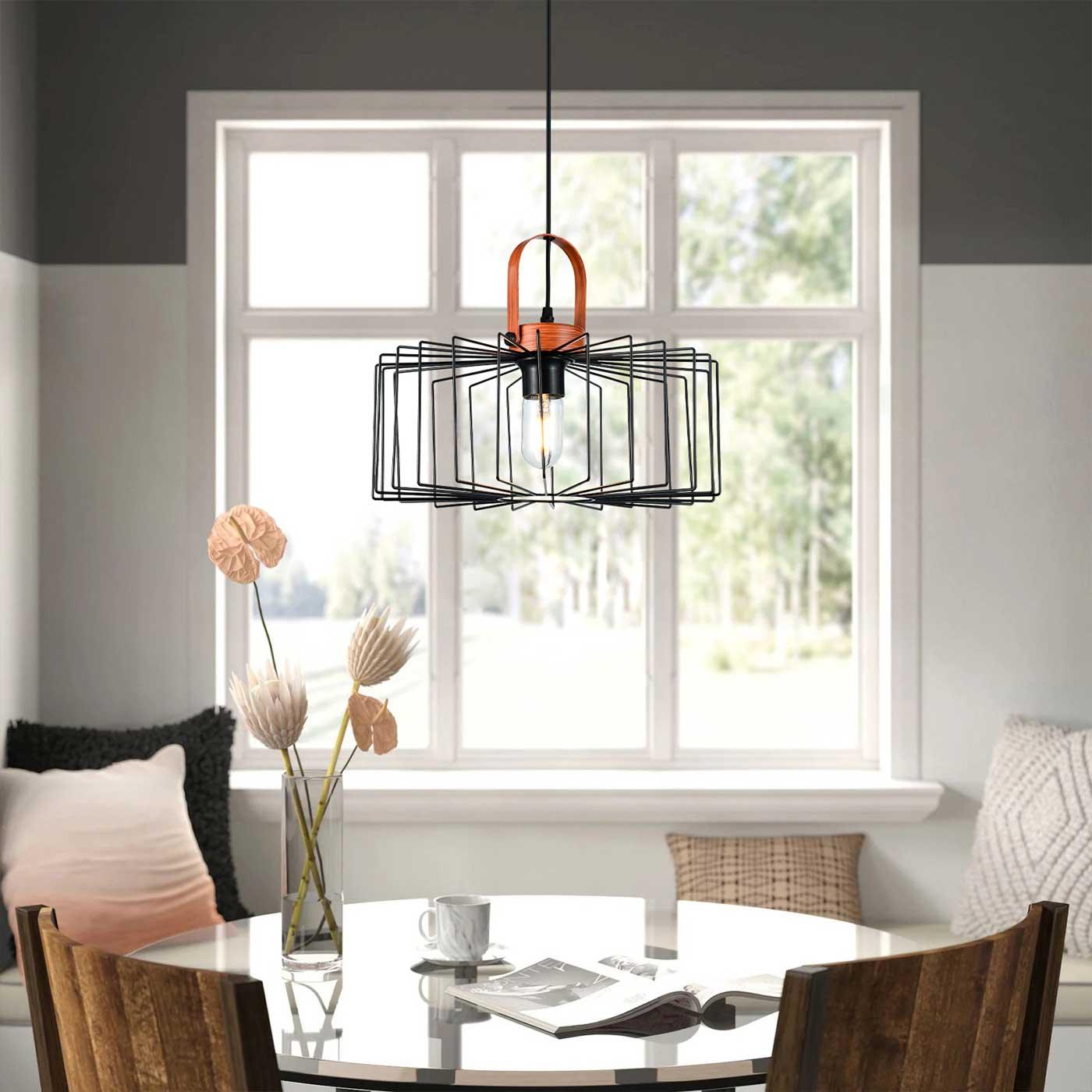 Lámpara Colgante Aymar Small, Negro - VIRTUAL MUEBLES