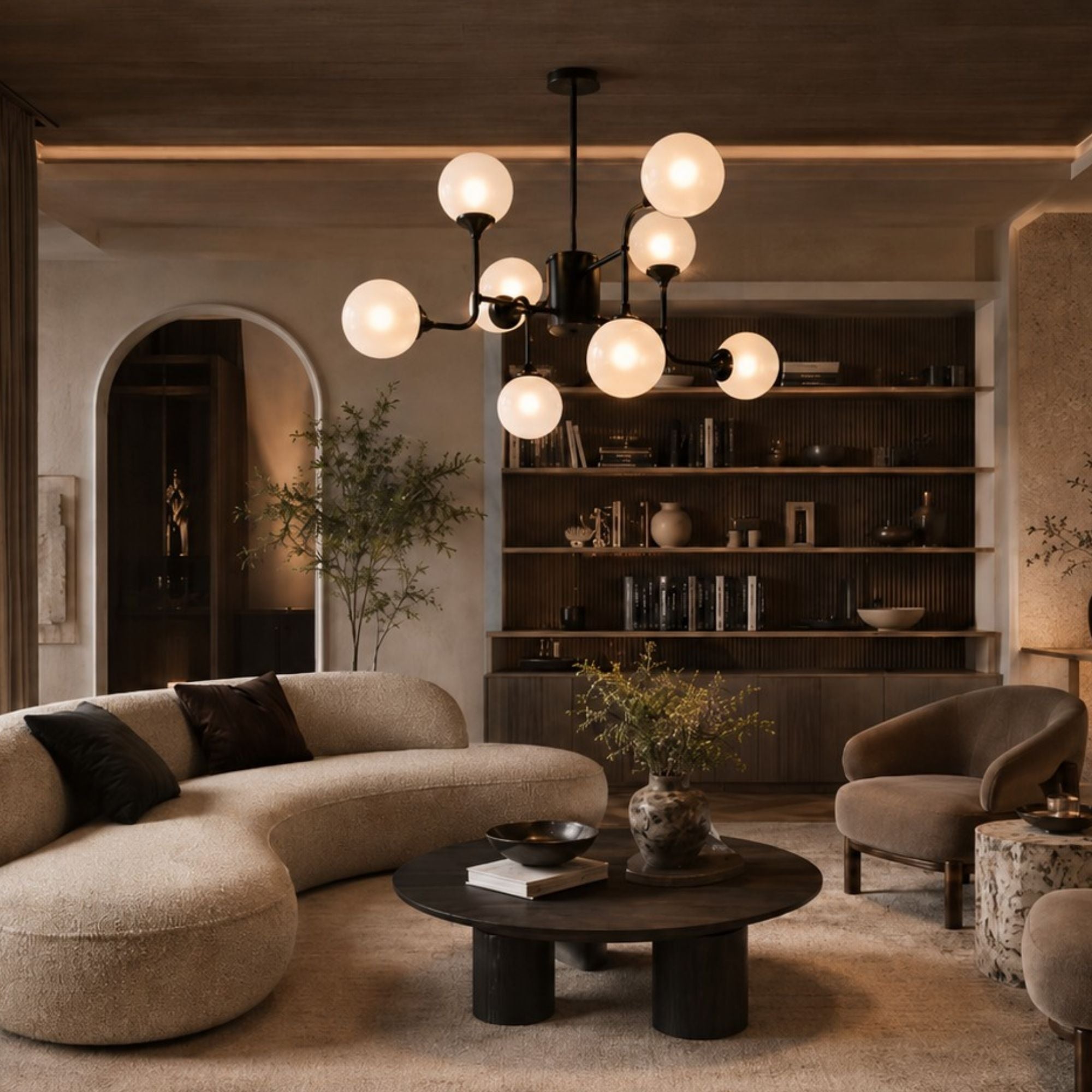 Luminaria Decorativa Colgante Gemma, Negro