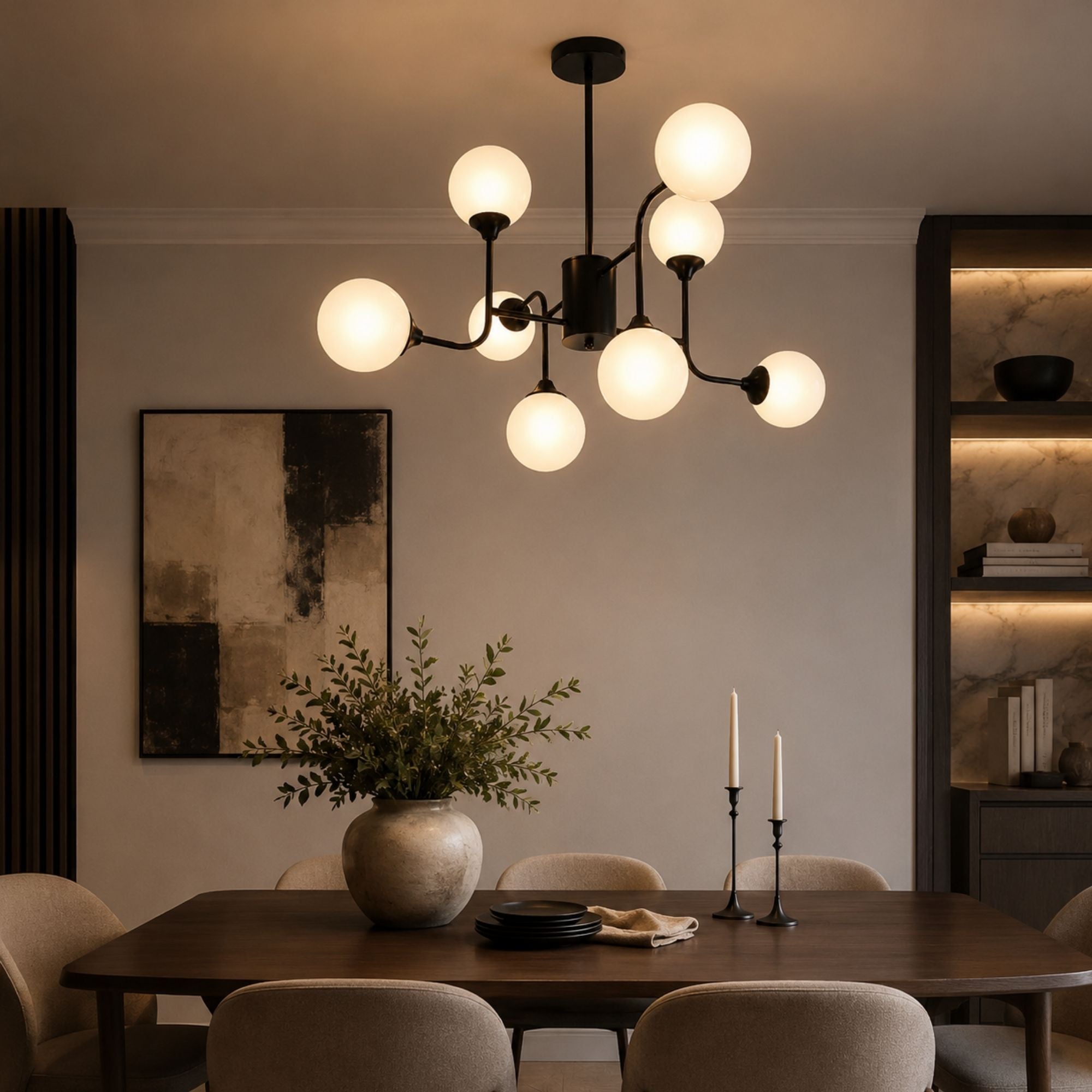 Luminaria Decorativa Colgante Gemma, Negro