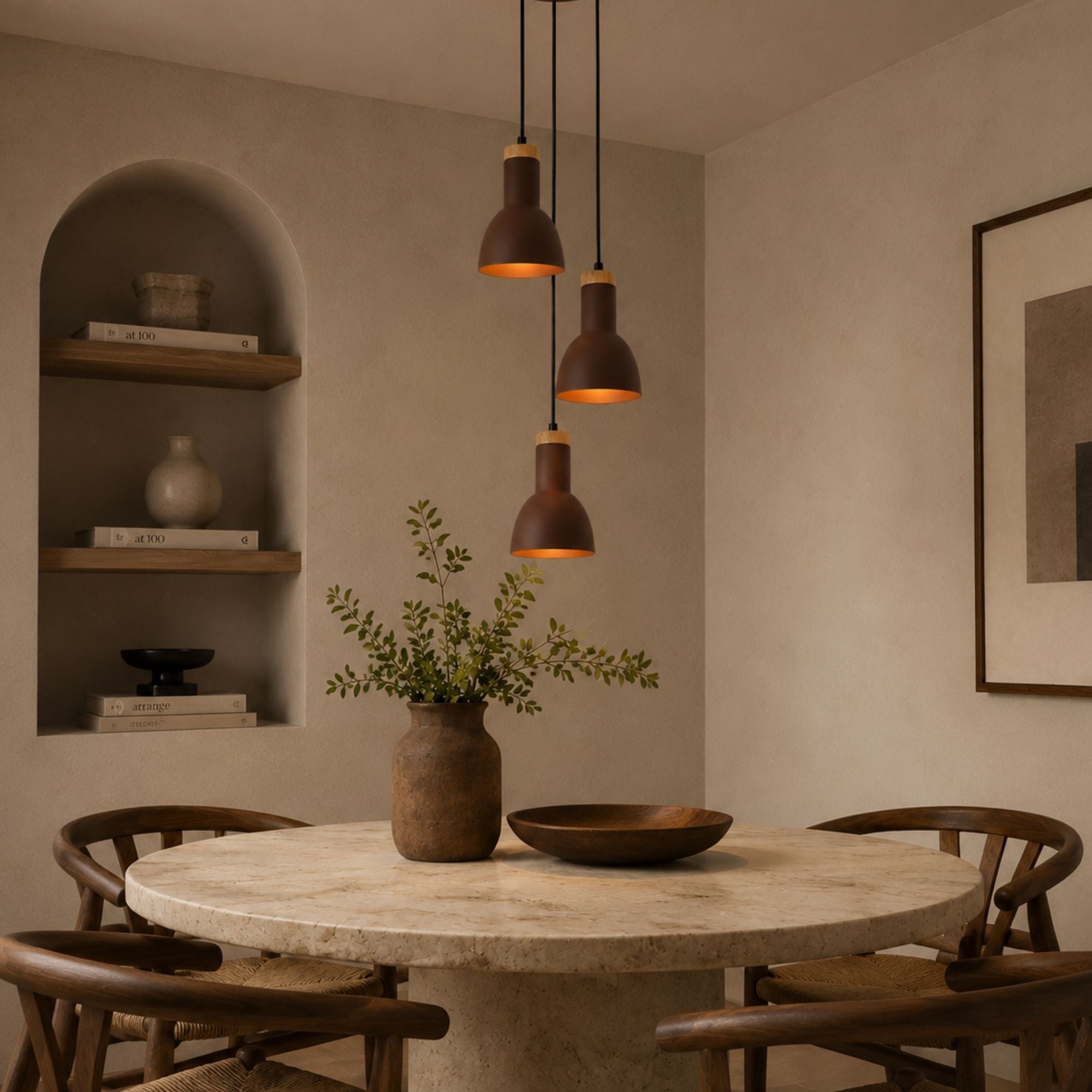Luminaria Decorativa Colgante Ariel, Taupe