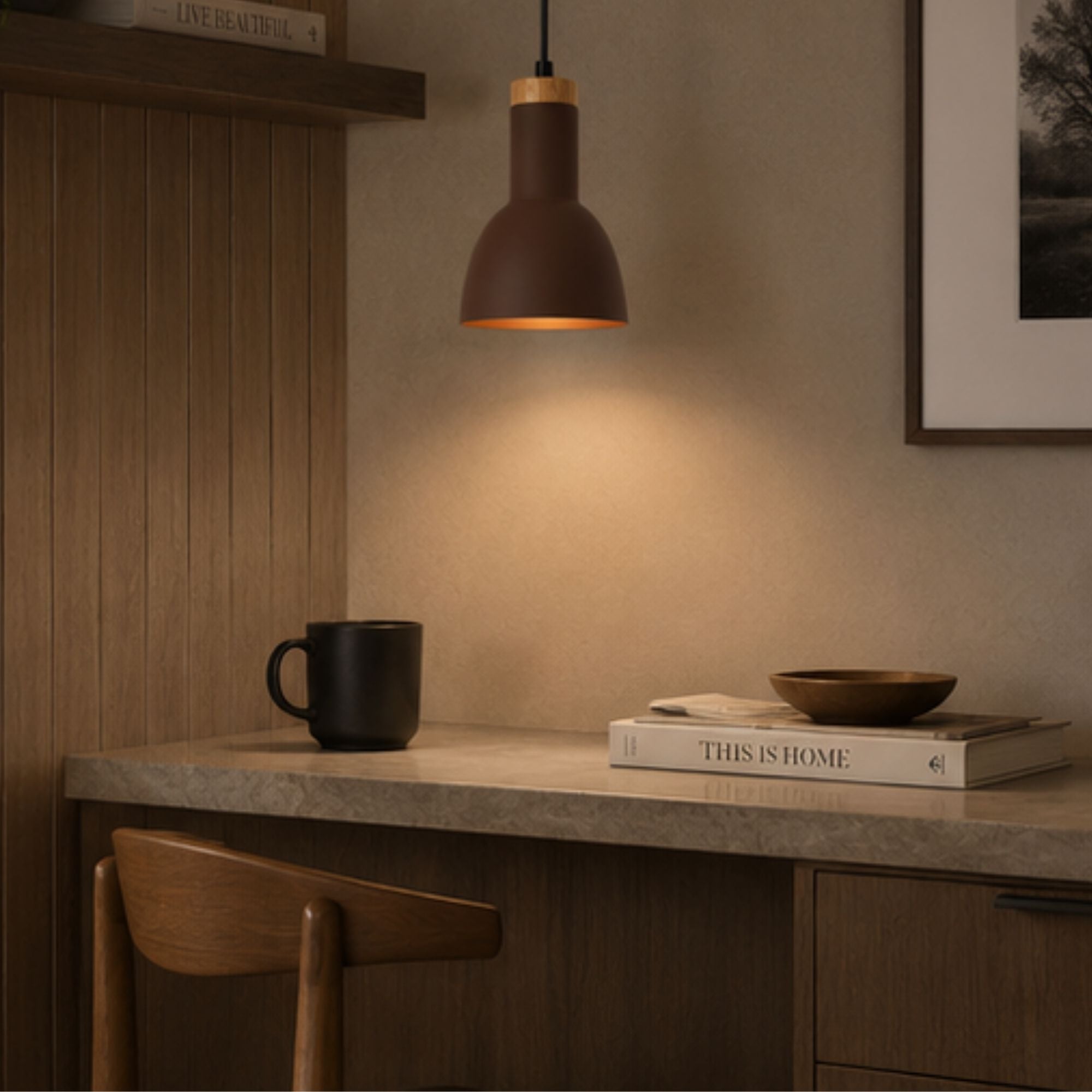 Luminaria Decorativa Colgante Ariel, Taupe