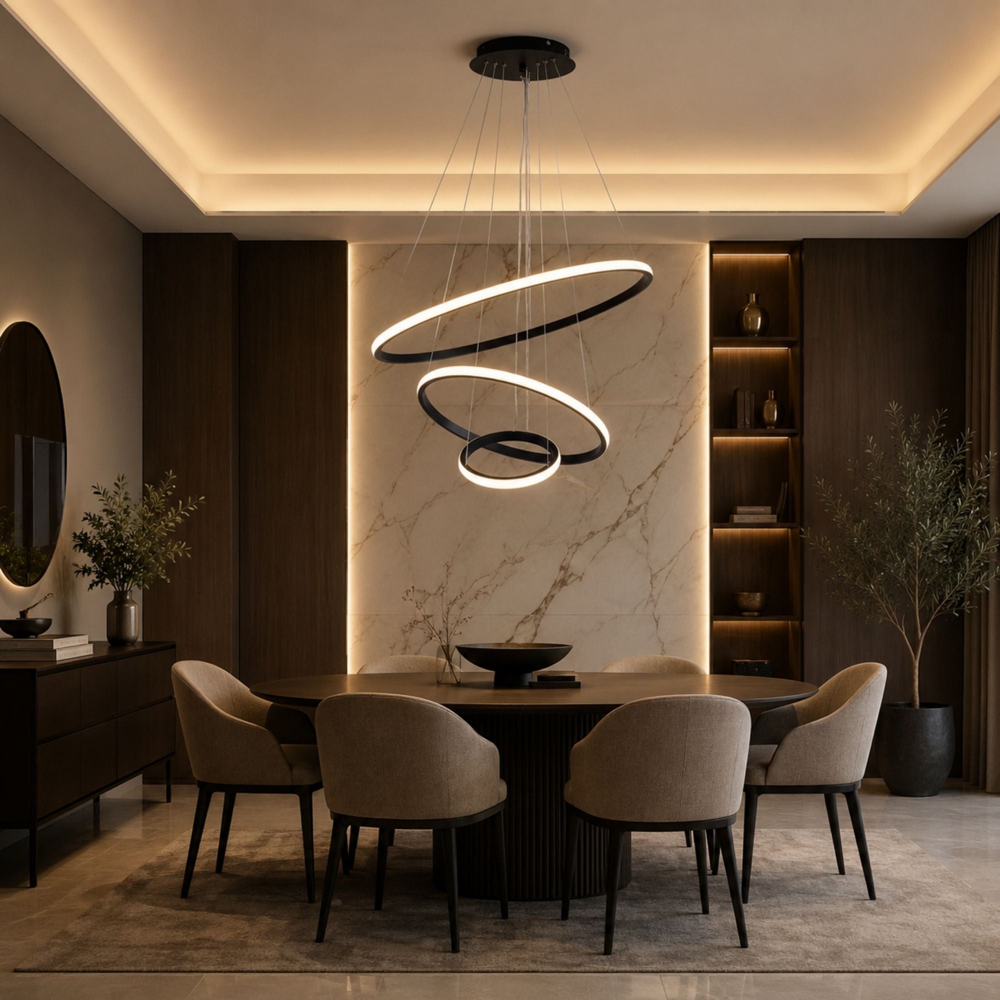Luminaria 
Decorativa 
LED Colgante 
Bernadotte, 
Black
