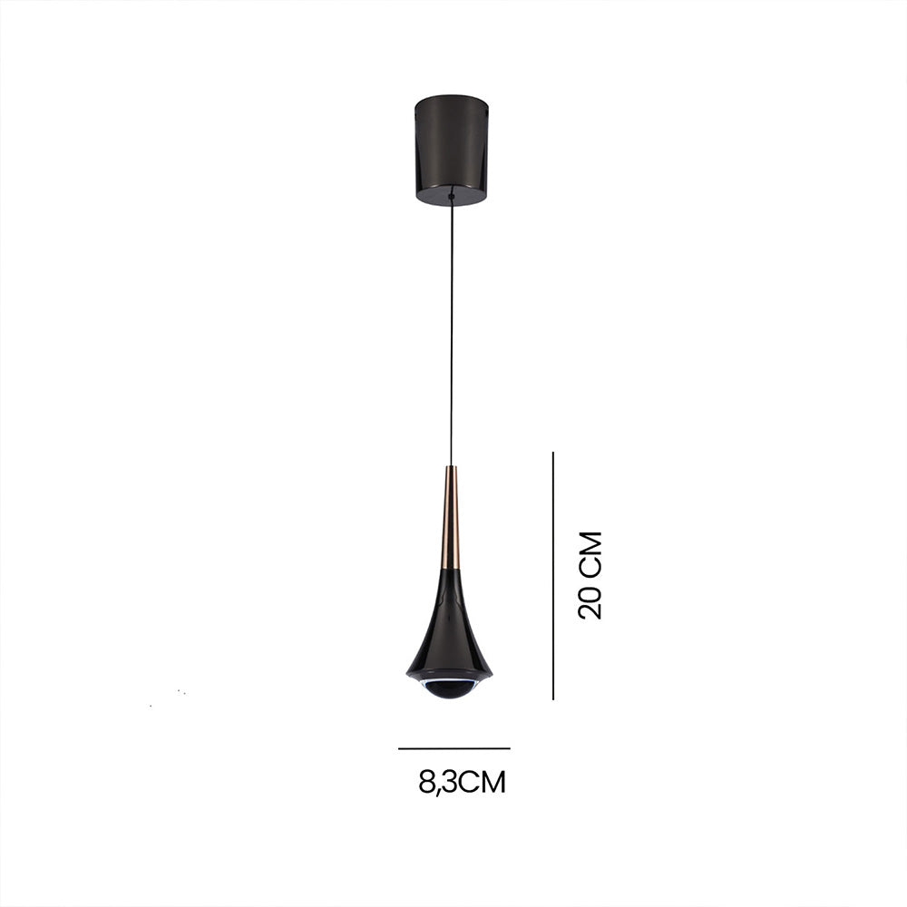 Lampara De Colgante Led Canaria, Negro