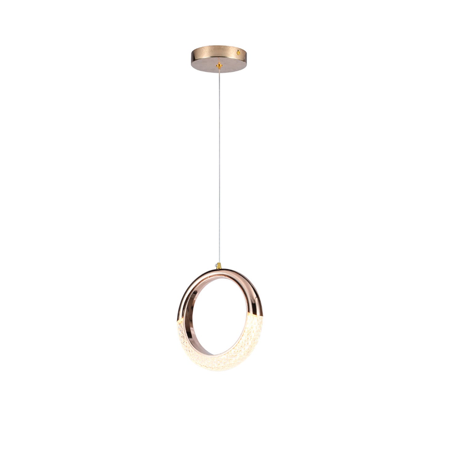 Lampara Colgante Led Soria Circle, Dorado