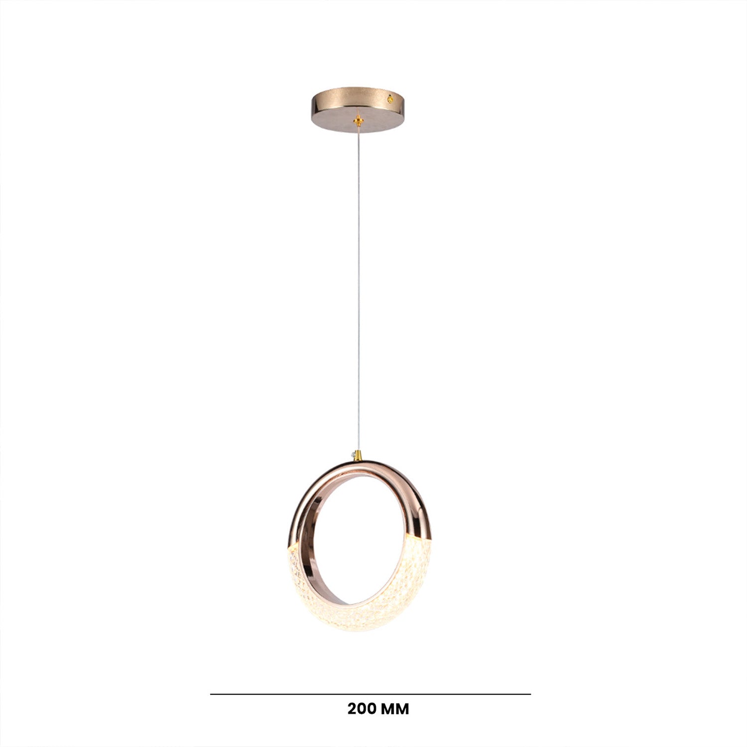 Lampara Colgante Led Soria Circle, Dorado