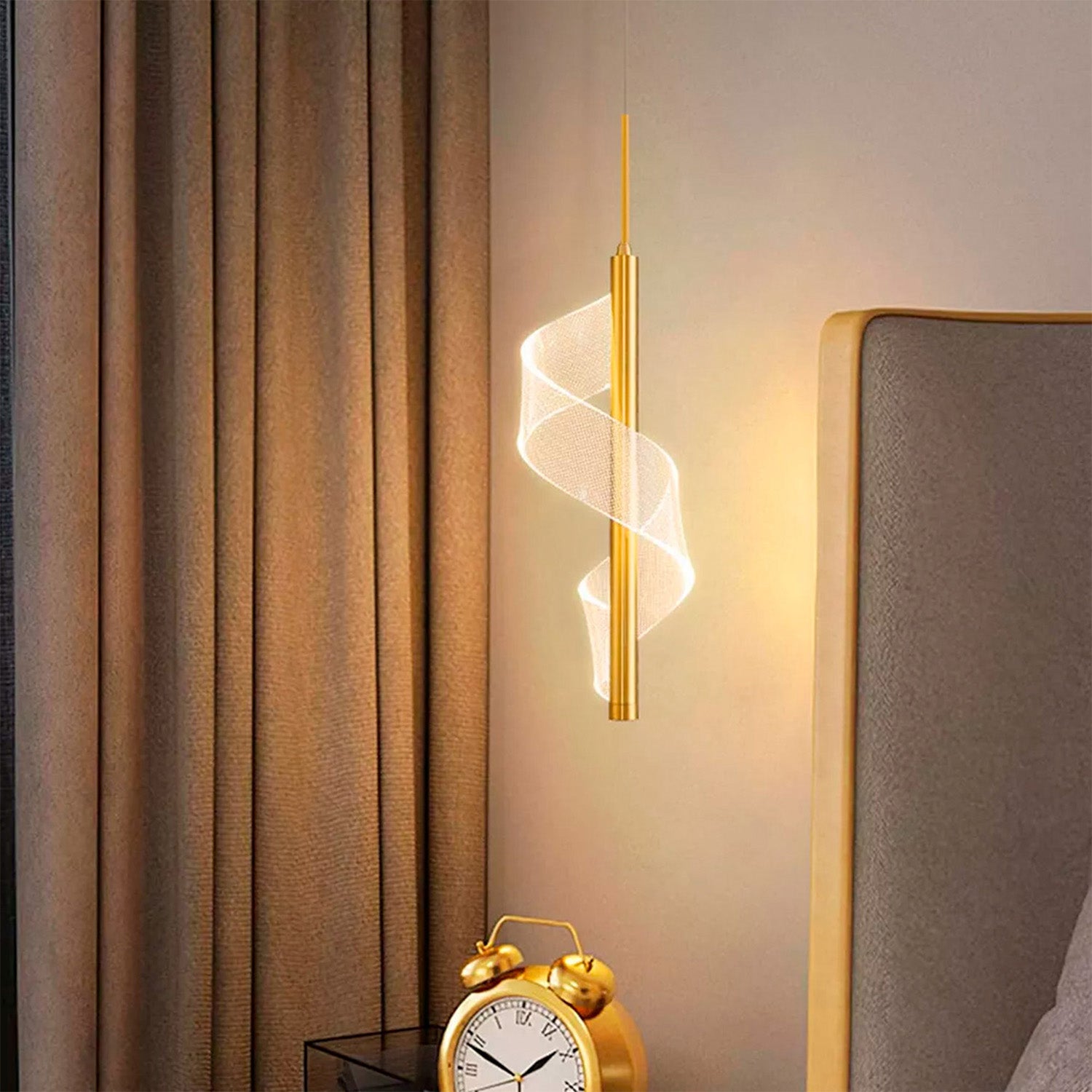 Lampara Colgante Led Málaga Gold, Dorado