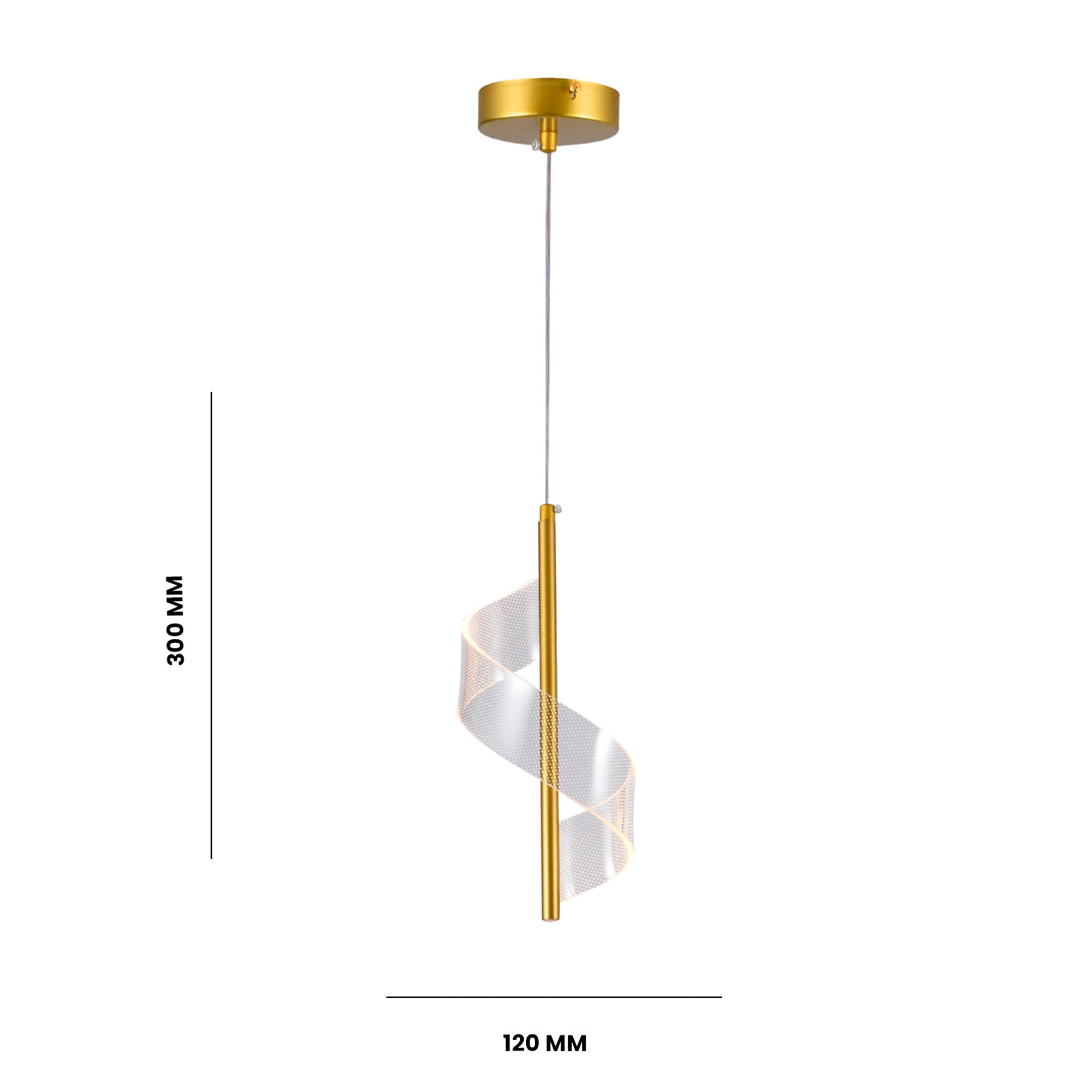 Lampara Colgante Led Málaga Gold, Dorado