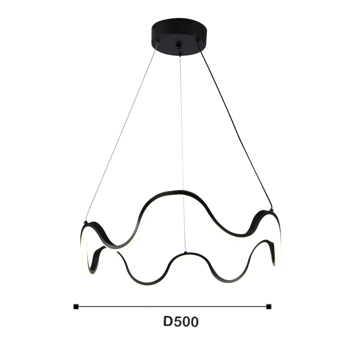 Lámpara LED Solis Colgante, Negro