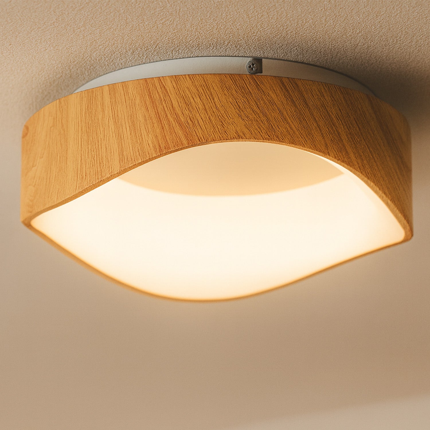 Lámpara Techo LED Prisma Honey, Café