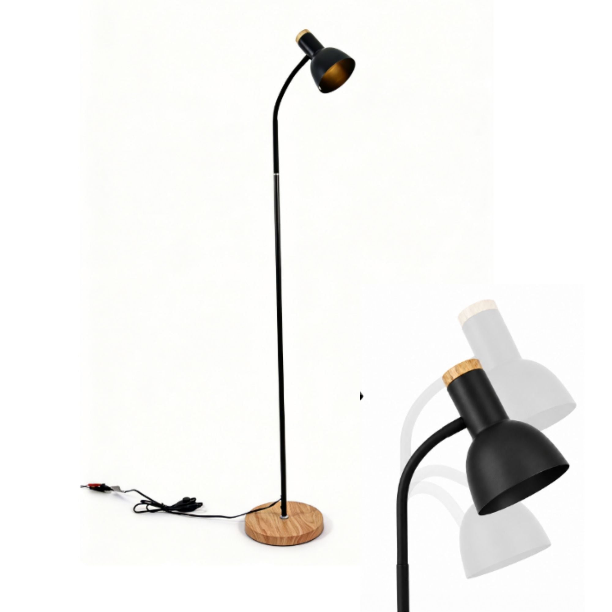 Luminaria Decorativa De Pie Ariel, Negro