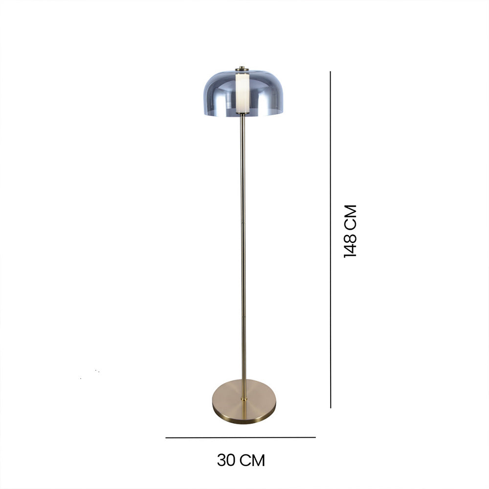 Lampára De Piso Led Teruel, Dorado