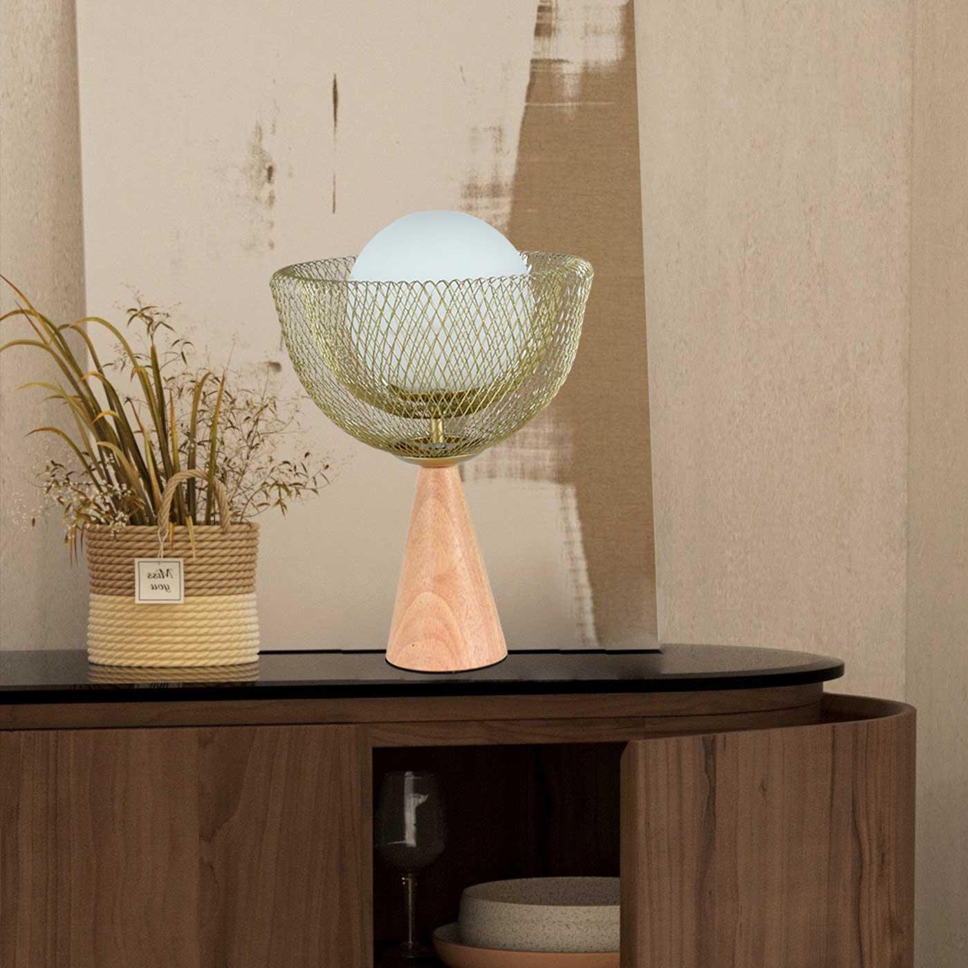 Lámpara de Mesa Mel, Dorado - VIRTUAL MUEBLES