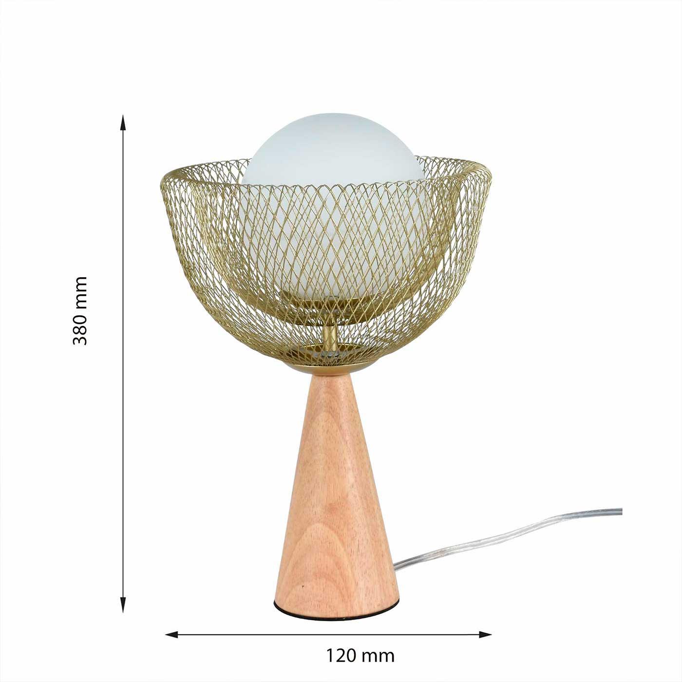 Lámpara de Mesa Mel, Dorado - VIRTUAL MUEBLES