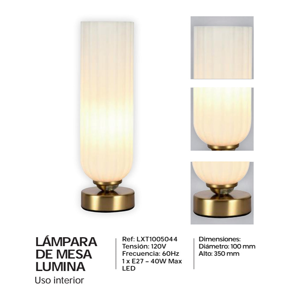 Lámpara De Mesa Lumina, Blanco