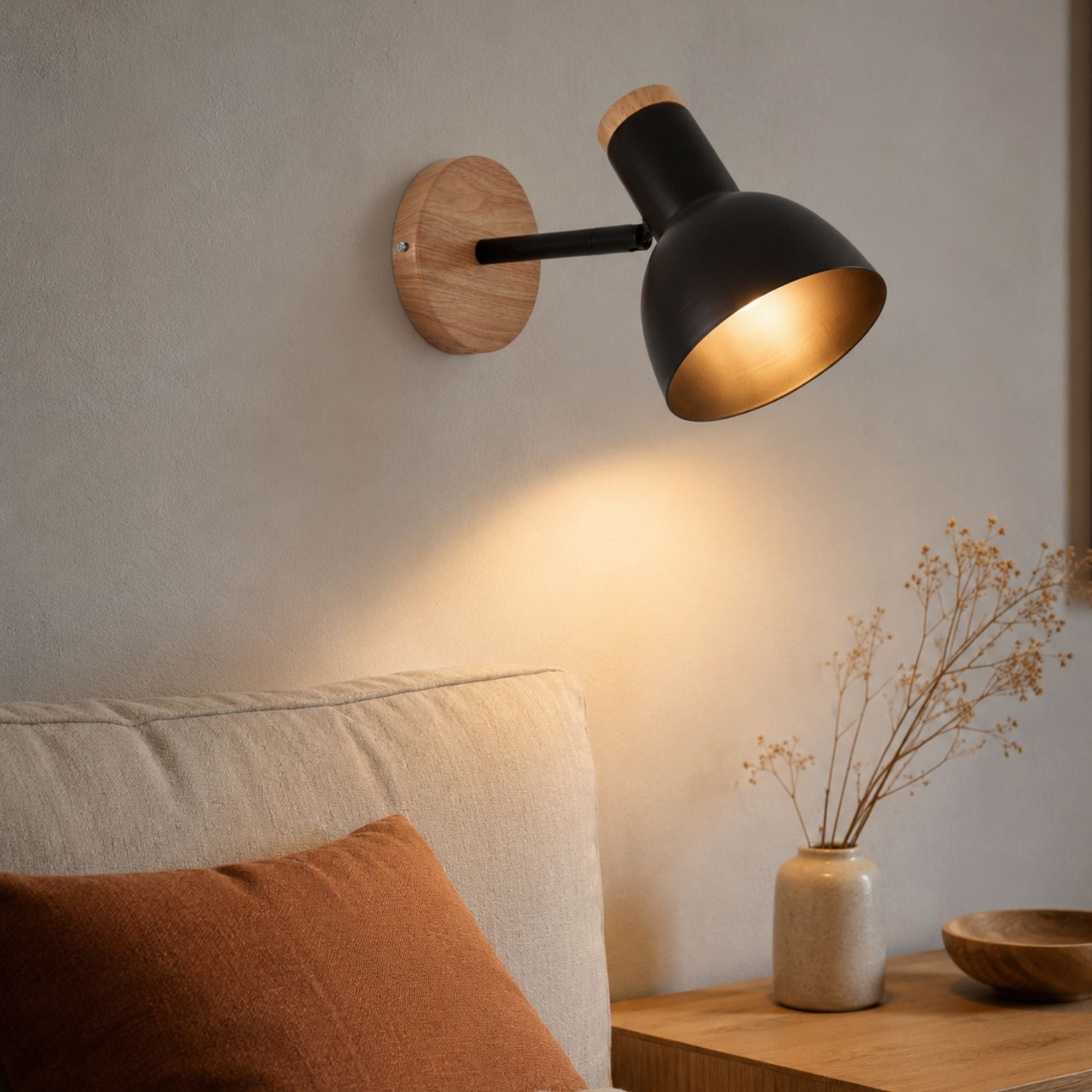 Luminaria Decorativa De Pared Ariel, Negro