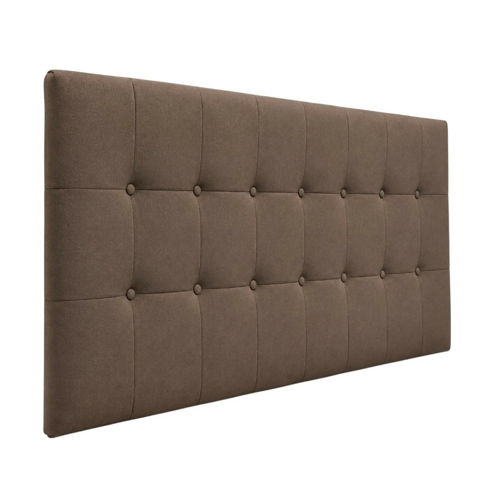 Cabecero Semidoble 120x60 Cuadros Grandes Chocolate Tela