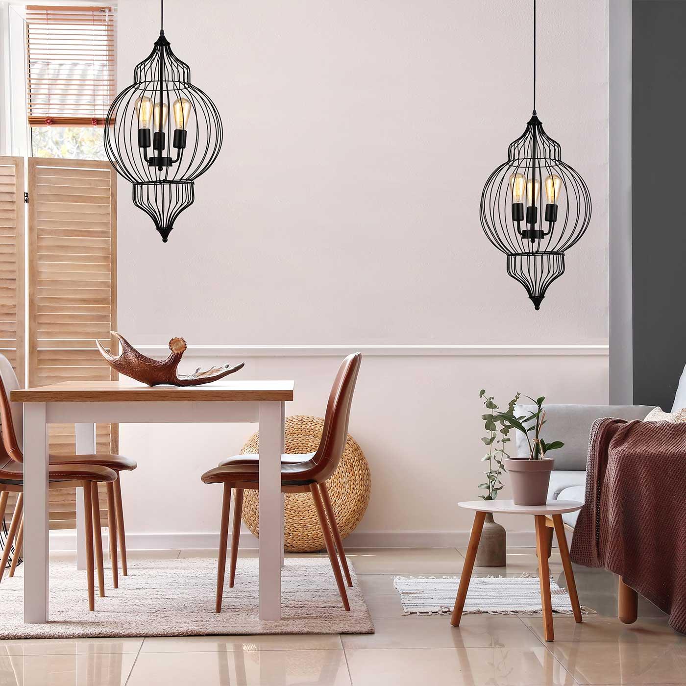 Lámpara Colgante Ezra, Negro - VIRTUAL MUEBLES