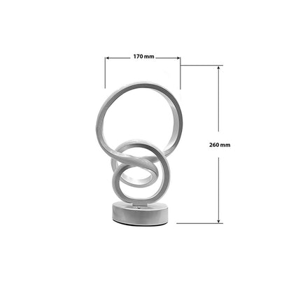 Lampara De Mesa Led Vulcano, Cromo