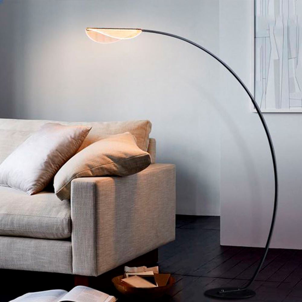 Lámpara De Piso Led Thani, Negro