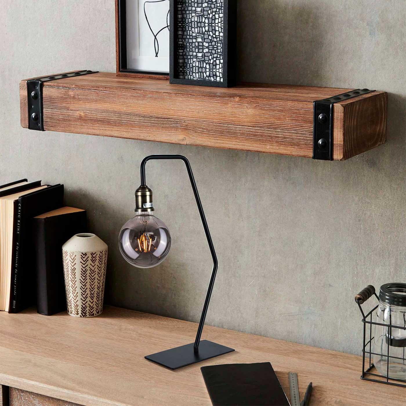 Lámpara de Mesa Danthe, Negro - VIRTUAL MUEBLES