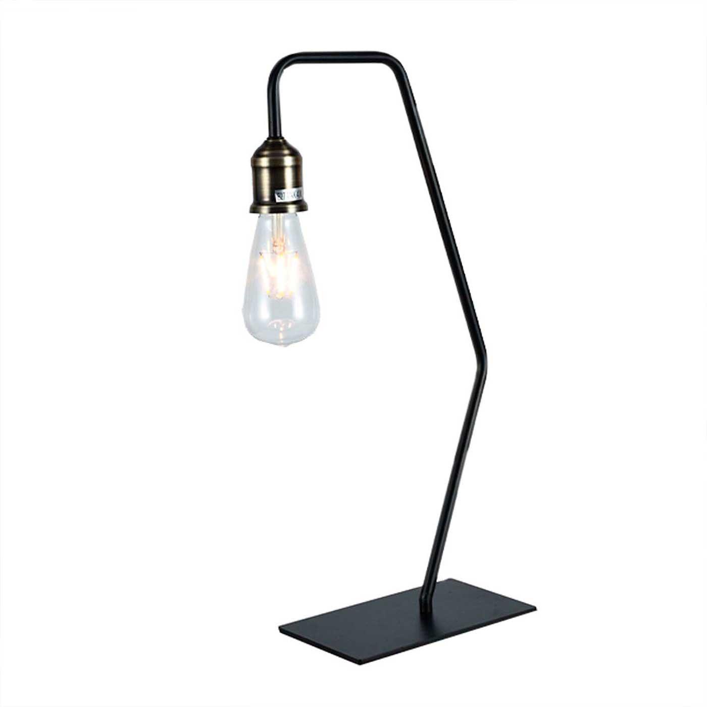 Lámpara de Mesa Danthe, Negro - VIRTUAL MUEBLES